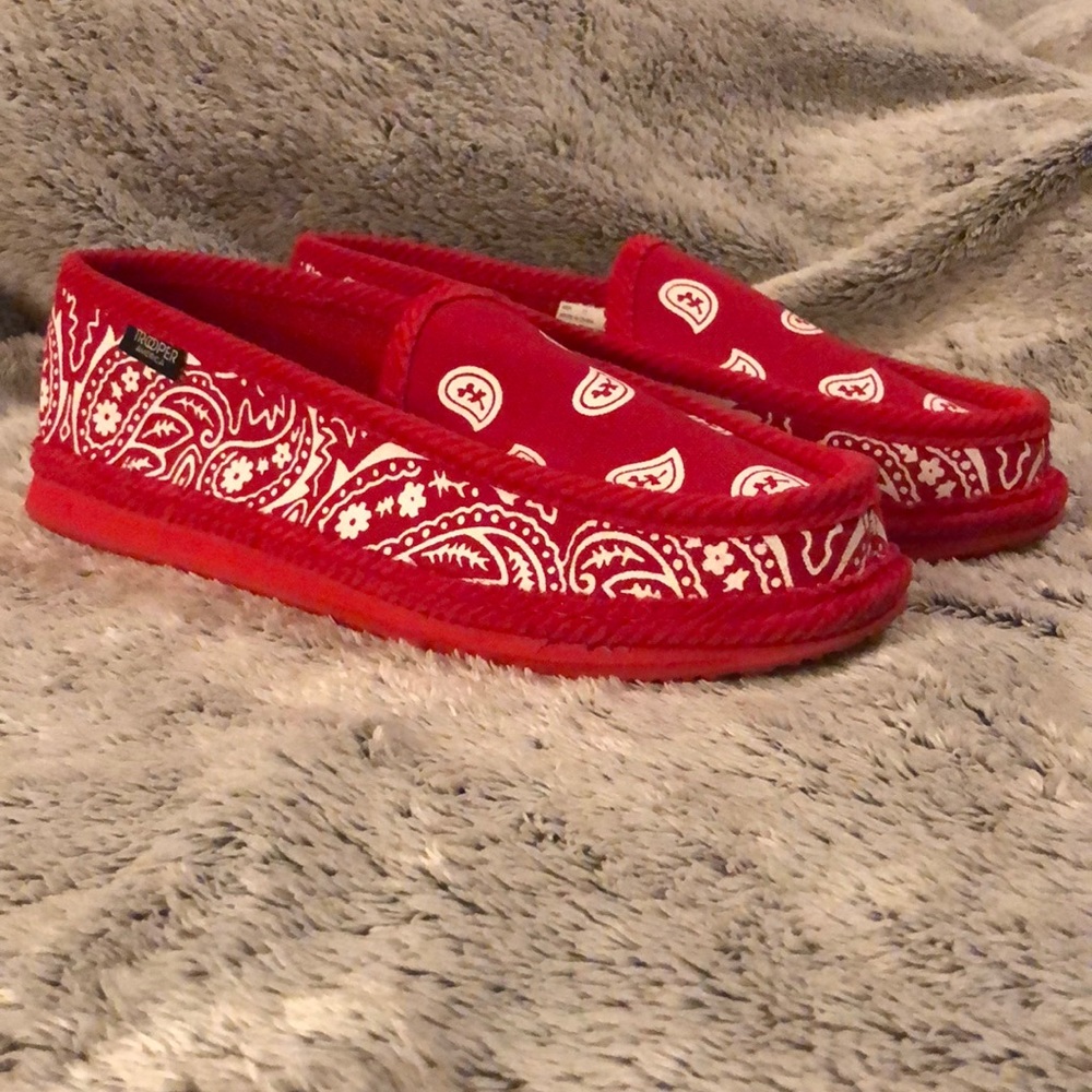 Red Bandana Slip-ons